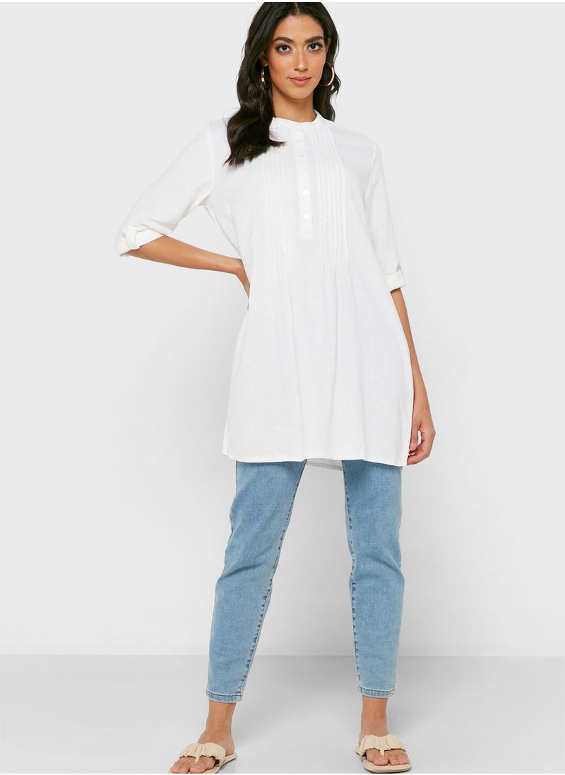 ONLY Button Detail Ruched Top  - Image 4