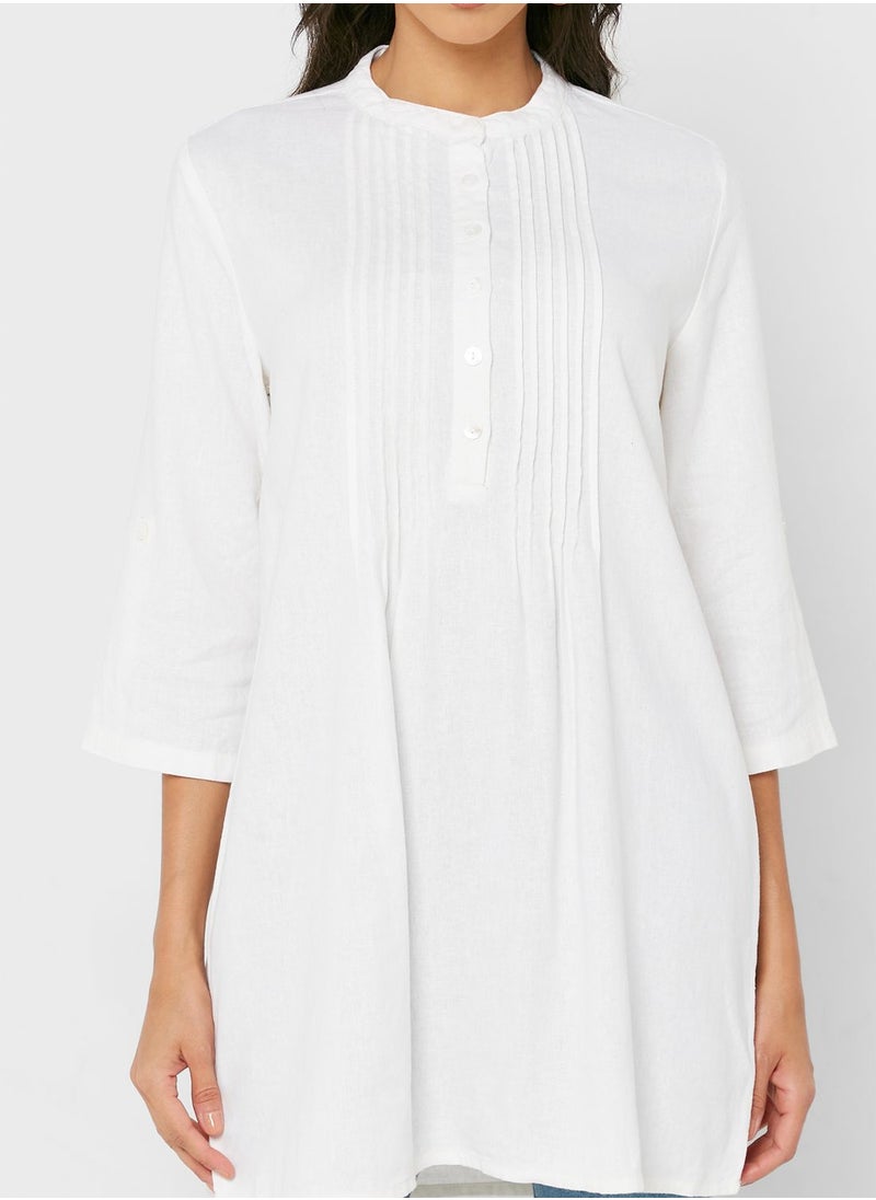 ONLY Button Detail Ruched Top  - Image 3