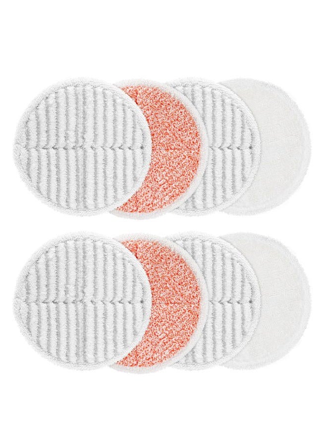 Zeekech 8 Pack Mop Pads Replacement Compatible with Bissell Spinwave 2124, 2039A, 2307, 23157, 23159, 20393, 20399 Hard Floor Spin Mop, 2 Soft Pads, 4 Scrubby Pads, 2 Heavy Scrub Pads - Image 1