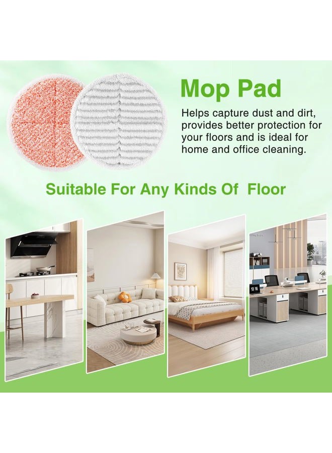 Zeekech 8 Pack Mop Pads Replacement Compatible with Bissell Spinwave 2124, 2039A, 2307, 23157, 23159, 20393, 20399 Hard Floor Spin Mop, 2 Soft Pads, 4 Scrubby Pads, 2 Heavy Scrub Pads - Image 5