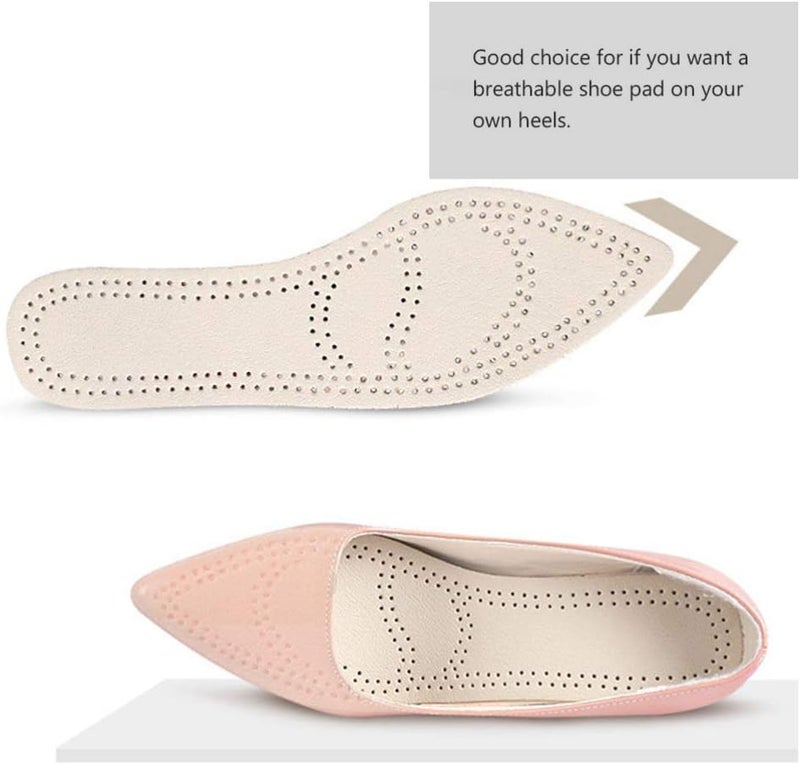 cheekyglo 2 Pairs Anti- Sweat Foot Insole Comfortable Leather Insole Barefoot Shoe Inserts for Pointed Shoes Shoe Inserts Insoles ( As Shown ) - Image 5