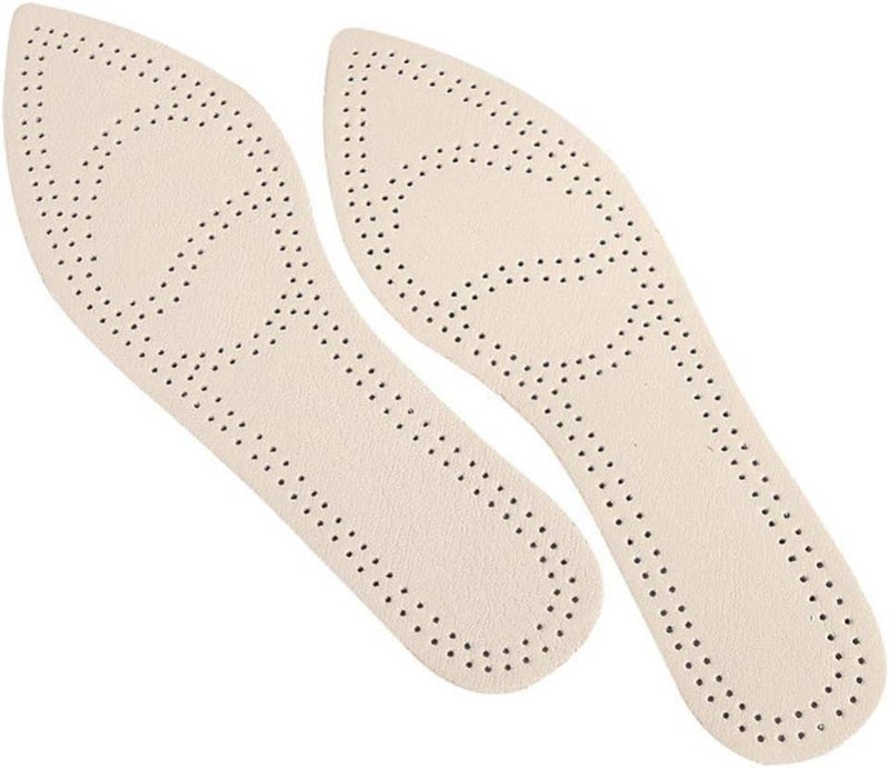 cheekyglo 2 Pairs Anti- Sweat Foot Insole Comfortable Leather Insole Barefoot Shoe Inserts for Pointed Shoes Shoe Inserts Insoles ( As Shown ) - Image 1