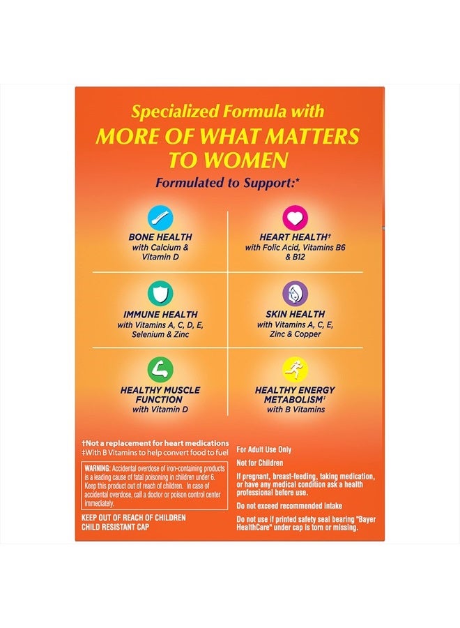 One A Day Women's Petites Multivitamin، مكمل غذائي يحتوي على فيتامين أ، ج، د، هـ والزنك لدعم صحة المناعة، وفيتامينات ب، والبيوتين، وحمض الفوليك (على هيئة حمض الفوليك) والمزيد، أقراص، 160 قرصًا - Image 4