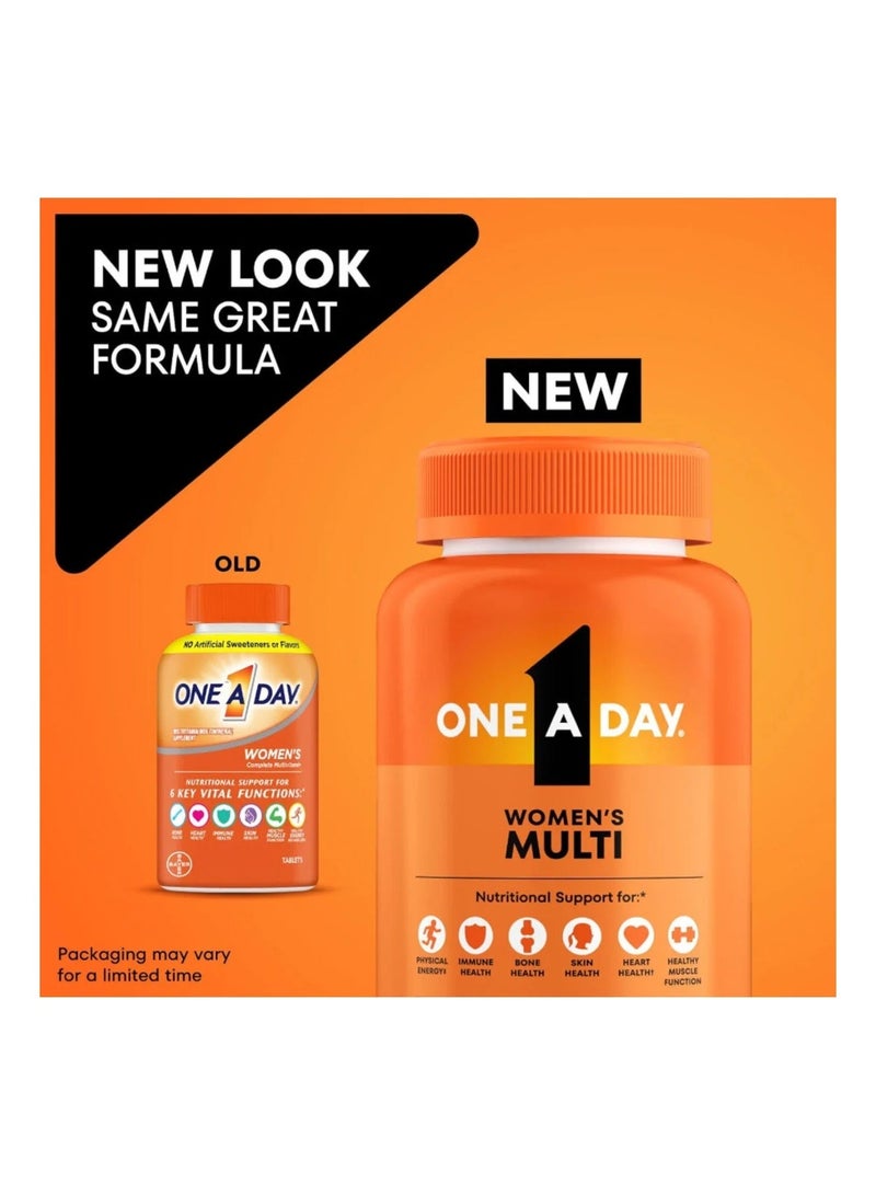 One A Day Women's Petites Multivitamin، مكمل غذائي يحتوي على فيتامين أ، ج، د، هـ والزنك لدعم صحة المناعة، وفيتامينات ب، والبيوتين، وحمض الفوليك (على هيئة حمض الفوليك) والمزيد، أقراص، 160 قرصًا - Image 2