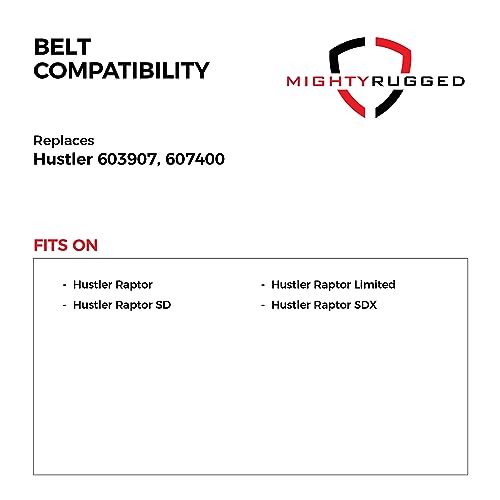 MightyRugged 603907 Hustler Pump Drive Belt Replacement - 51" - Heavy-Duty, Durable, Aramid Cord for Hustler Raptor, Raptor Limited, Raptor SD, Raptor SDX Mowers - Replaces OEM Parts 607400, 603907 - Image 3