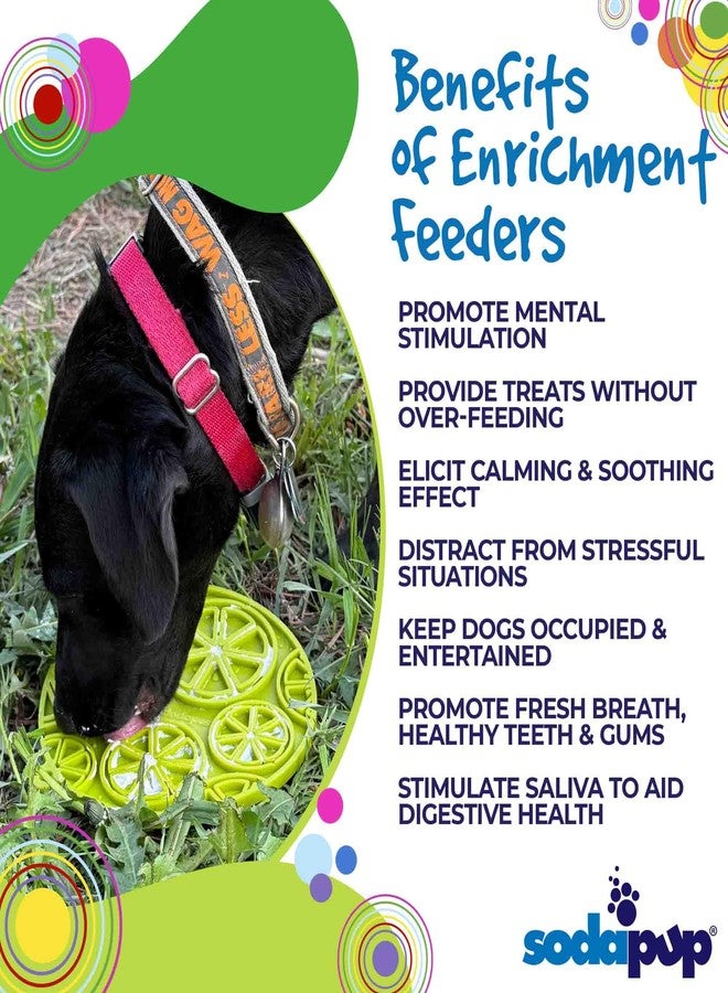 SodaPup Citrus eMat – Durable Enrichment Feeder Made in USA from Non-Toxic, Pet-Safe, Food Safe Rubber for Mental Stimulation, Avoiding Overfeeding, Fresh Breath, Digestive Health, Calming, & More - Image 4