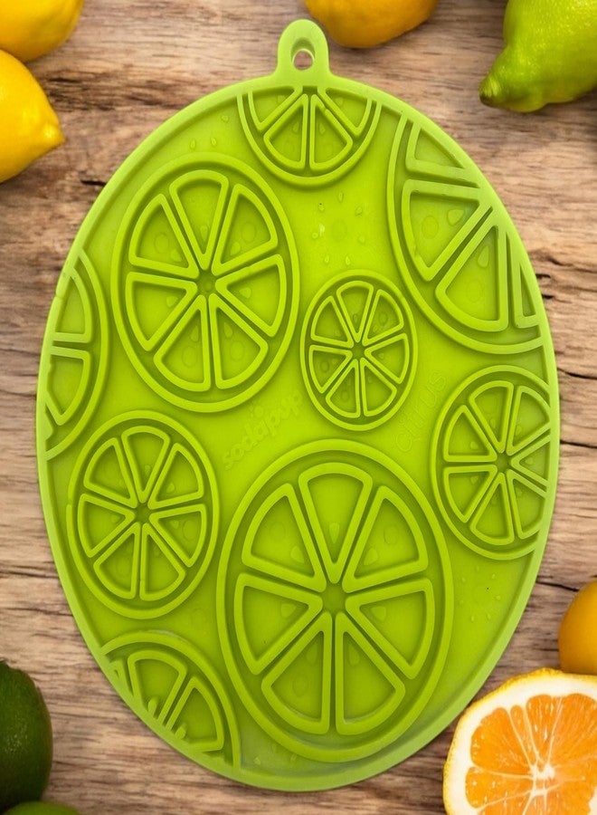 SodaPup Citrus eMat – Durable Enrichment Feeder Made in USA from Non-Toxic, Pet-Safe, Food Safe Rubber for Mental Stimulation, Avoiding Overfeeding, Fresh Breath, Digestive Health, Calming, & More - Image 2