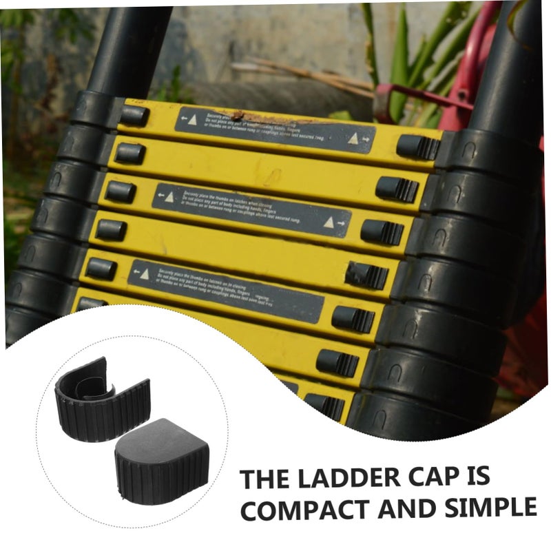 Aluminum Alloy Ladder Protective Cover 2 Pcs Topper Caps Accessories For Safety Stability Size 5.00X4.30X2.90CM - Image 3