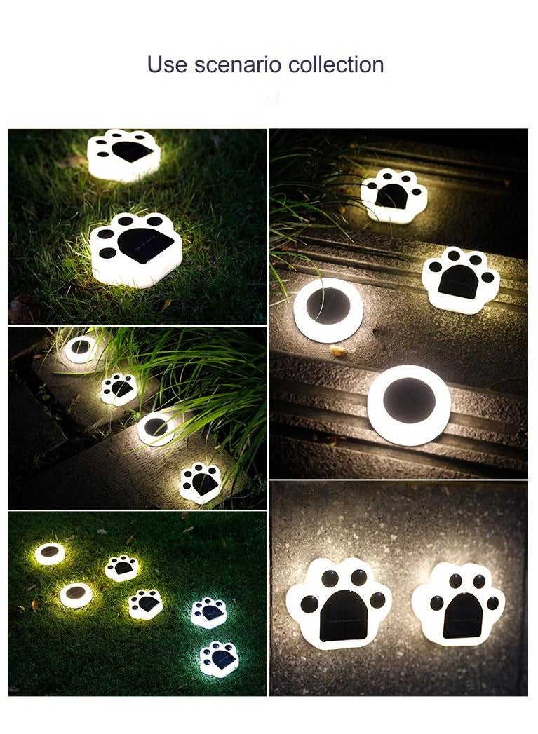 Generic LED Round Shape Ground Landscape Solar Lawn Light Garden Decoration Night Light Underground Waterproof Garden Solar Ground Light 4pcs/box  - Image 2