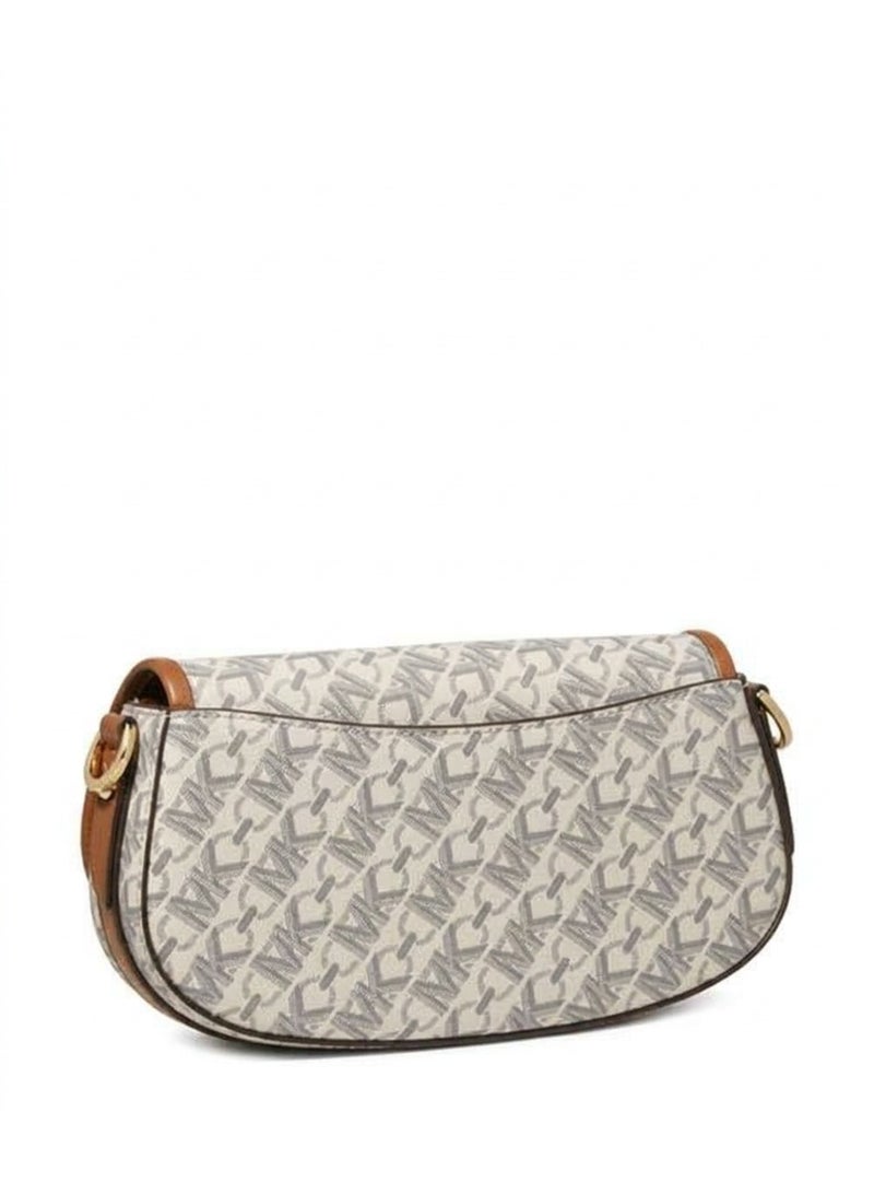 Michael Kors MICHAEL Michael Kors Mila Small Empire Signature Logo Shoulder Bag – Luxe Canvas & Braided Chain Strap - Image 2