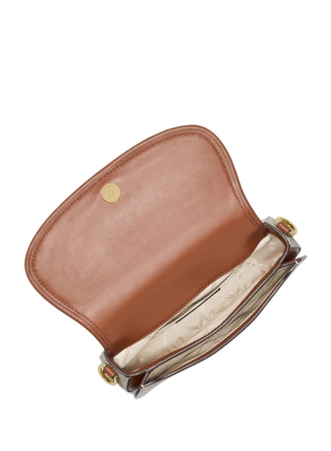 Michael Kors MICHAEL Michael Kors Mila Small Empire Signature Logo Shoulder Bag – Luxe Canvas & Braided Chain Strap - Image 3
