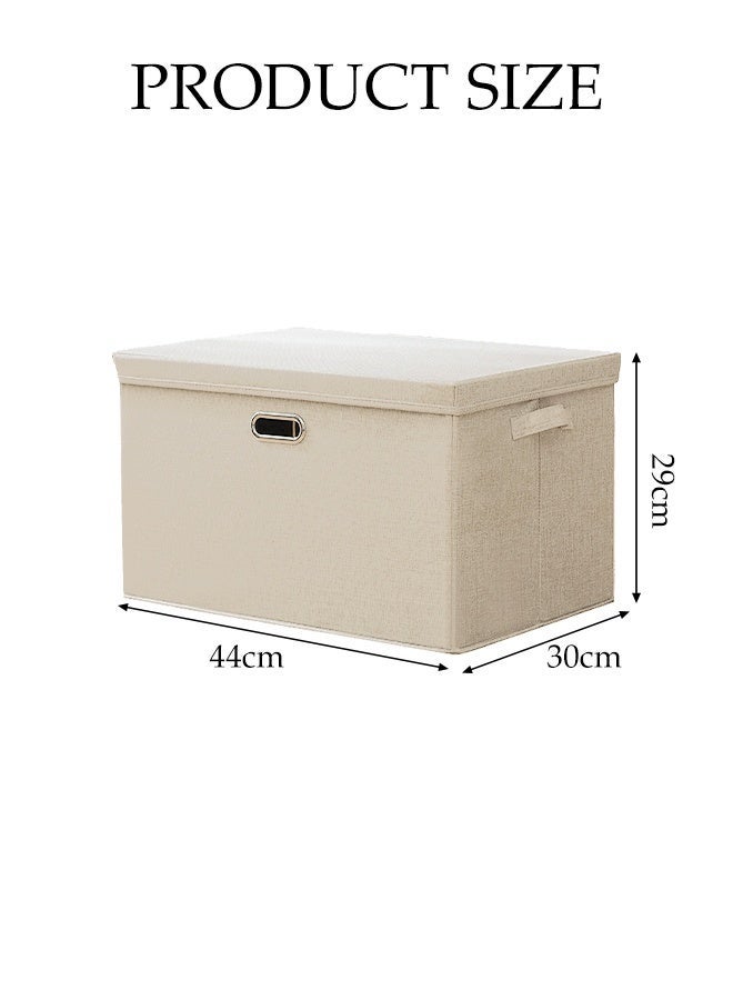DUNISO Foldable Closet Storage Organizer with lid,Wardrobe Clothes Organizer,Stackable Storage Bin,Moisture and Dirt Prevention,for Clothing, Sheets, Toys, Books, for Home Bedroom Office,44*29*30cm - Image 2