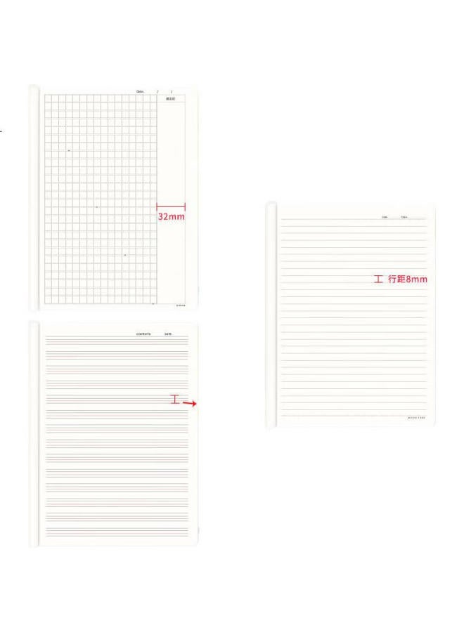 Lison English Notebook, English Homework Book For Primary And Middle School Students, B5 Notebook, Exercise Book, English Practice Book, 5-Pack, 34 Pages Per Book - Image 3