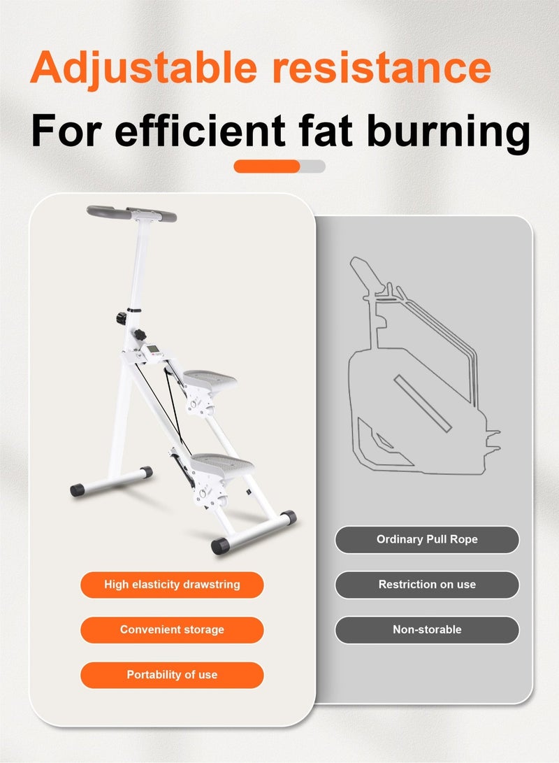Stair Stepper Folding Vertical Aerobics Climbing Machine for Home Workout Full Body Exercise Machine with Handles - Image 2