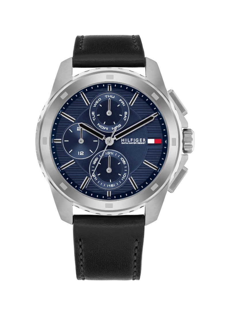 TOMMY HILFIGER - Round Analog Men's Navy Case Watch - 1710619 - Image 1