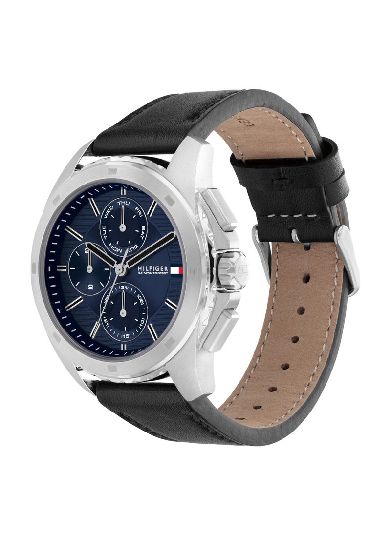 TOMMY HILFIGER - Round Analog Men's Navy Case Watch - 1710619 - Image 1
