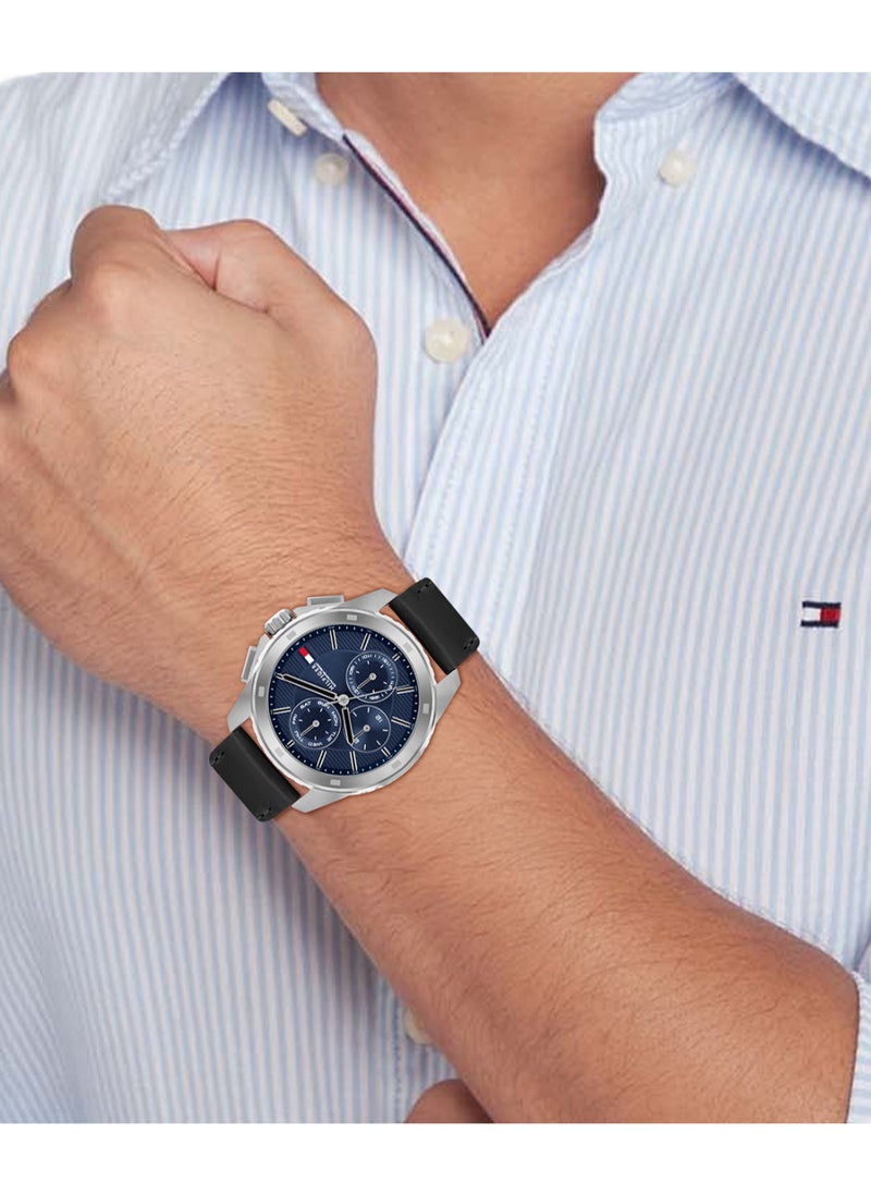 TOMMY HILFIGER - Round Analog Men's Navy Case Watch - 1710619 - Image 1