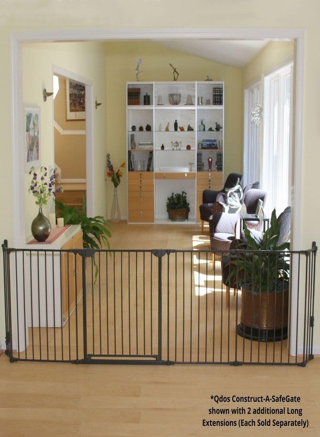 Qdos Safety Construct-A-SafeGate Long Extension | Slate | Extra 23.5" Section for Qdos Safety Construct-A-SafeGate - Use to create extra-large or freestanding baby gates - Image 3