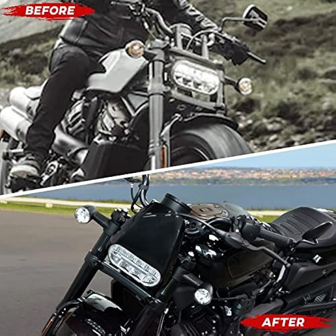 ريحني أغطية غطاء مصابيح الدراجة الأمامية لدراجة نارية هارلي SS1250 غطاء غطاء المصابيح الرأسية لحزام مصباح الدراجة النارية لهارلي SS1250 Sportster S 1250 Rh1250 ملحقات 20212022 - Image 4