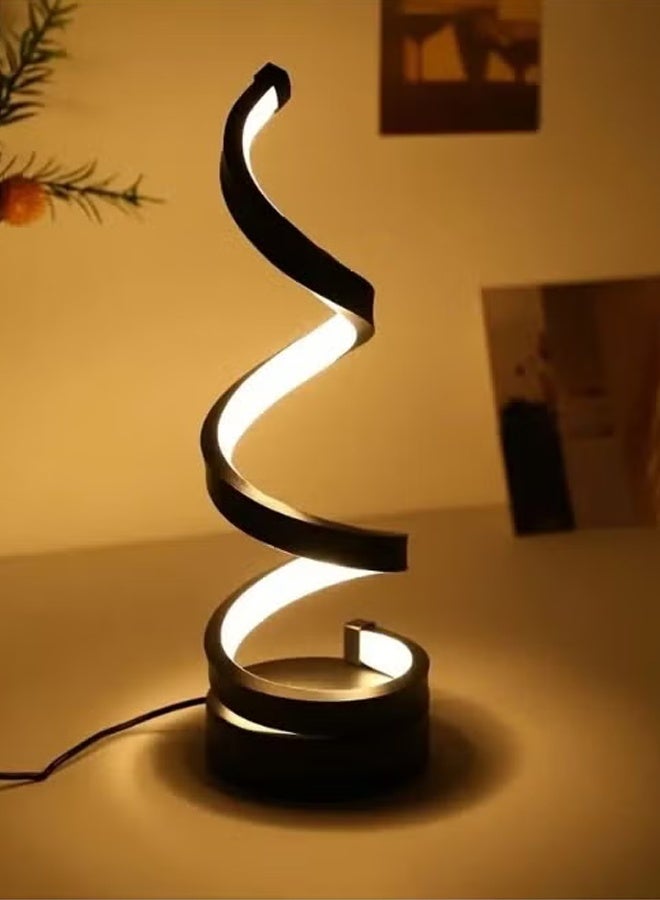 DAEVO Spiral Table Lamp, Creative Atmosphere, Night Light, Tri Color Support, Infinite Dimming Table Lamp, Bedroom Dining Table Decoration Table Lamp - Image 2