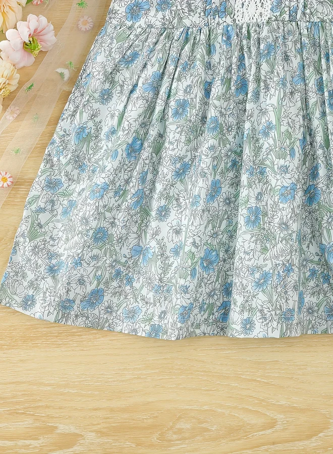 Take Two Take Two Floral Smock Dress with Lace Detail