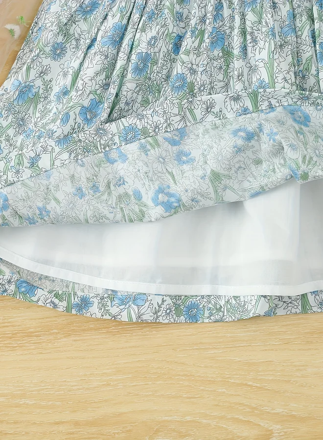 Take Two Take Two Floral Smock Dress with Lace Detail