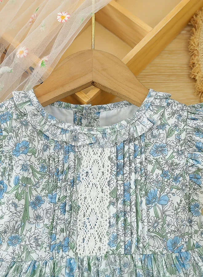 Take Two Take Two Floral Smock Dress with Lace Detail