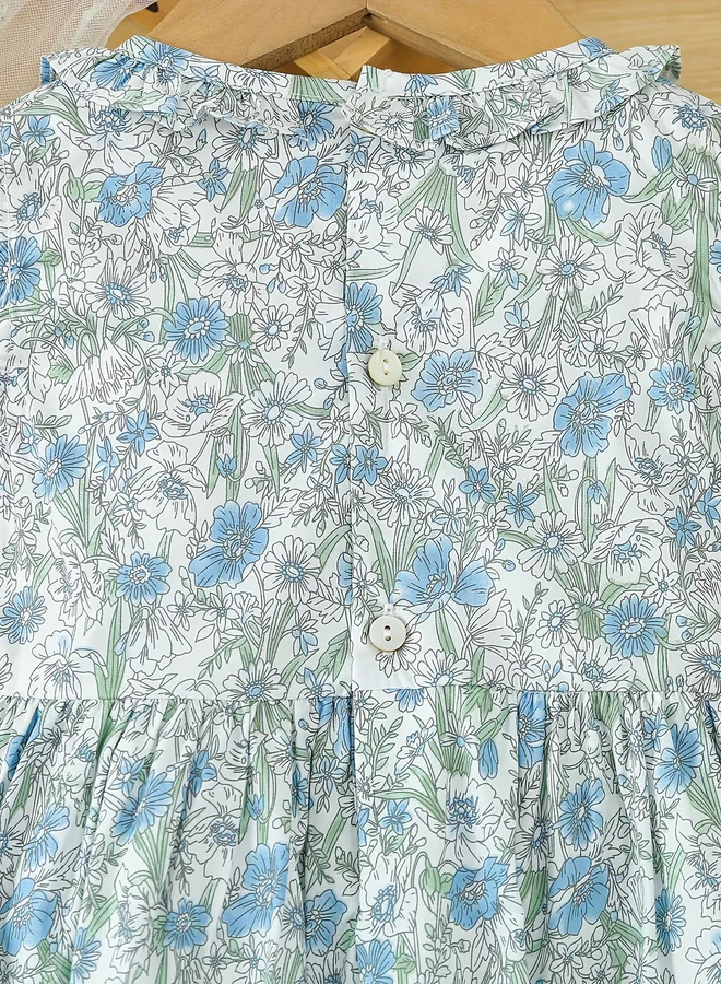 Take Two Take Two Floral Smock Dress with Lace Detail