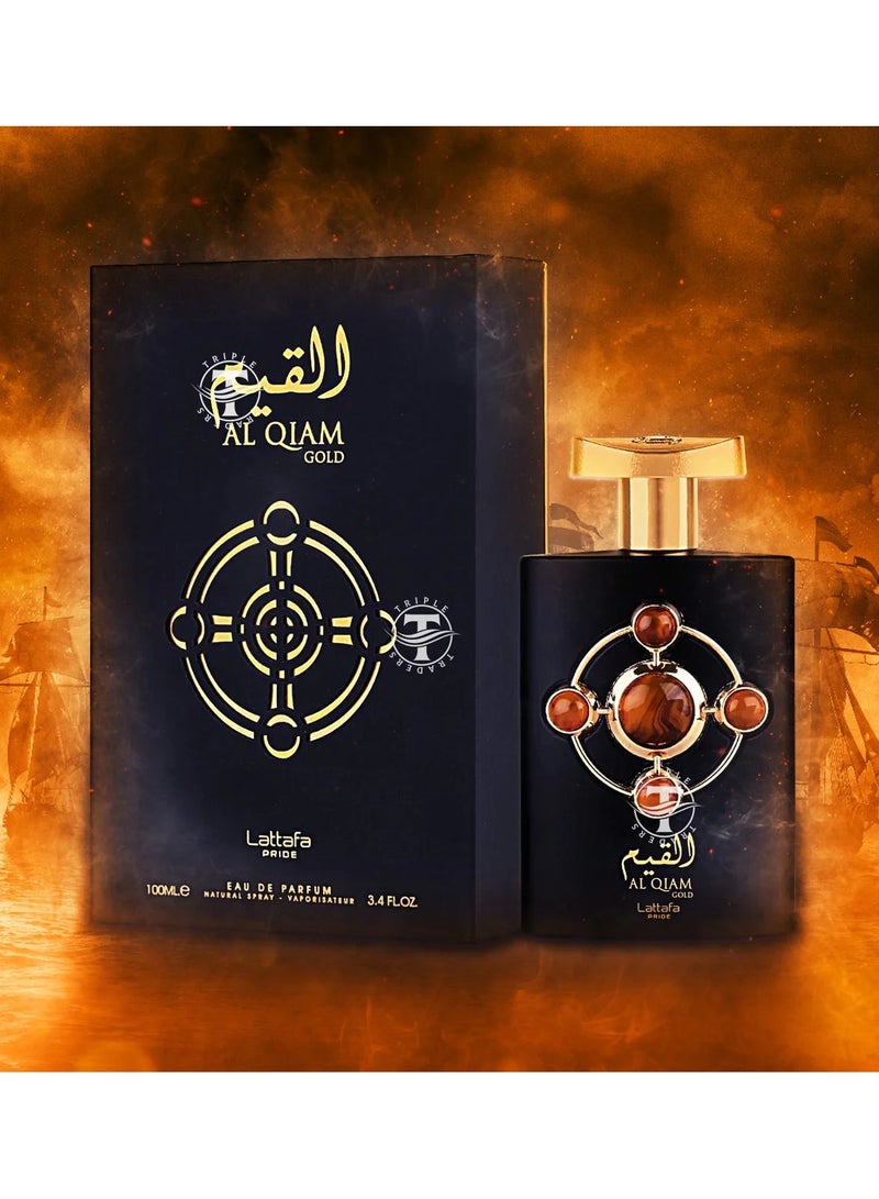 Lattafa PRIDE Al Qiam Gold Eau de Parfum - 100ml | A Luxury Fragrance for Men and Women | A Touch of Luxury and Modernity - Image 1