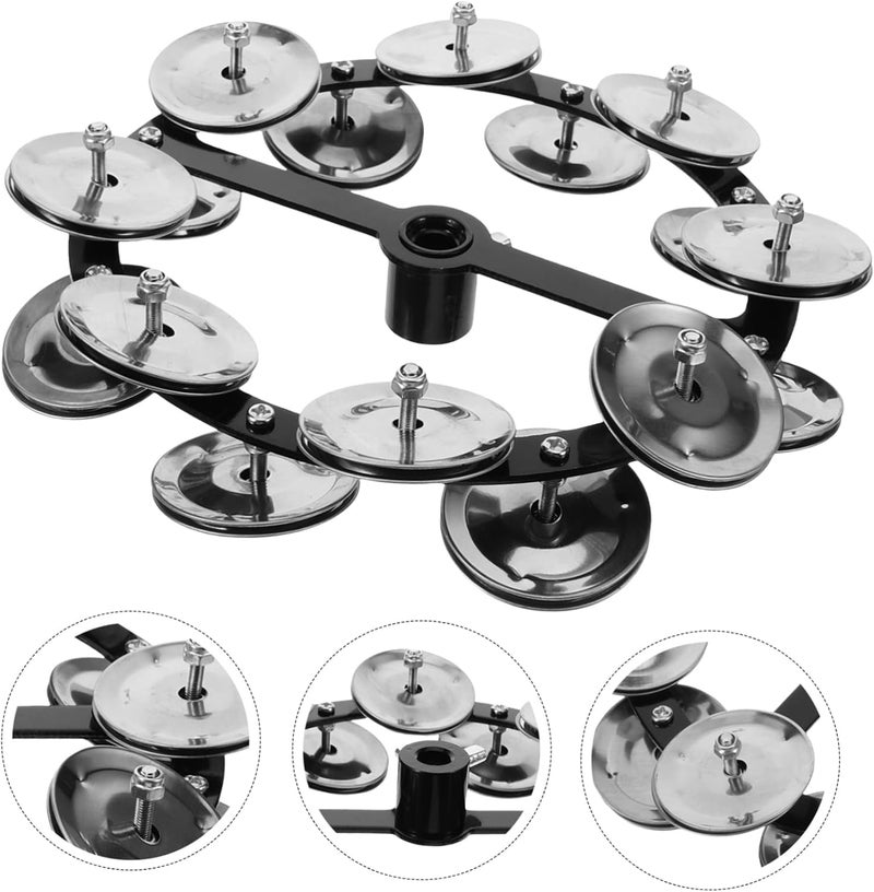 Softline Pro Hi‑Hat Tambourine with Double Stainless Steel Jingles Premium Gong‑Style Rattle Ring for Drums and Percussion Instruments (SP HH BT16) - Image 2