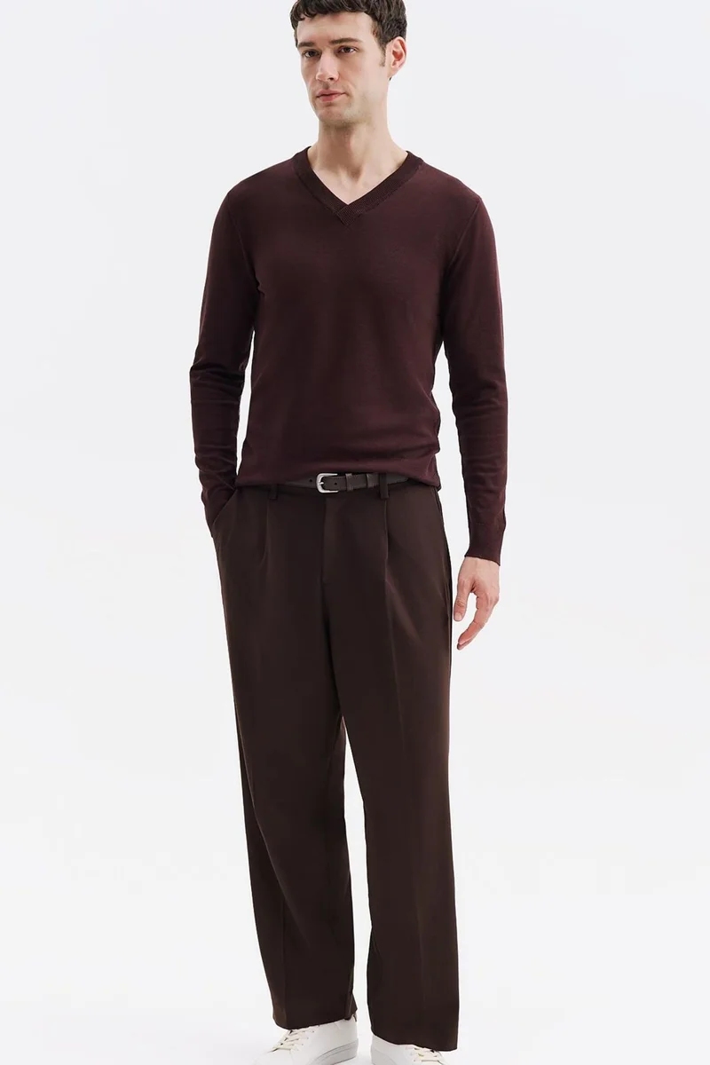 Giesto Dark Mocha Brown GIESTO Suit Pants for Men | Best Price UAE