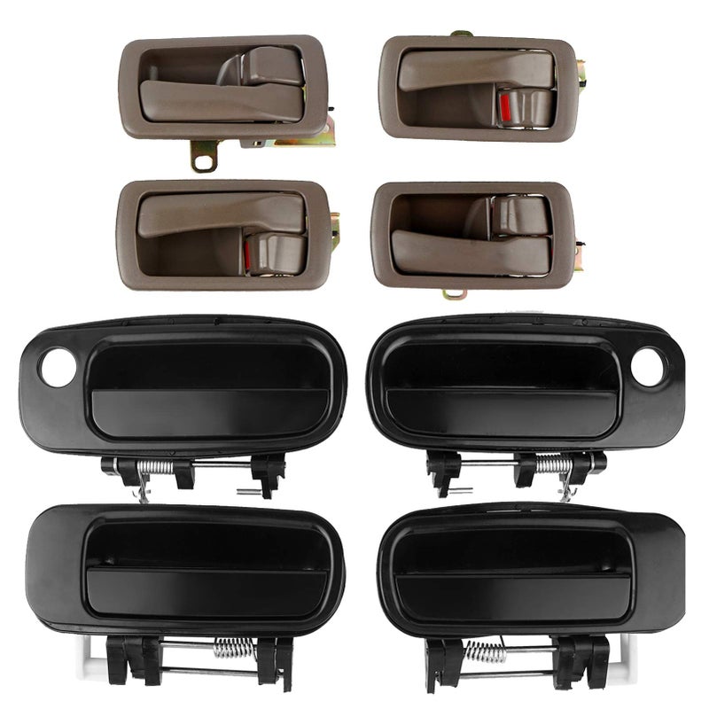 بدائل مقابض الأبواب الداخلية والخارجية لـ تويوتا كامري 1992 1993 1994 1995 1996 مجموعة من 8