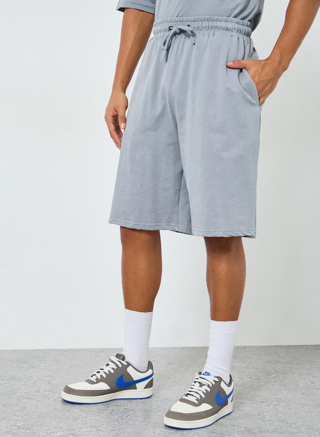 Styli Men Oversized Cut and Sew Panel T-Shirt and Shorts Co-Ords - Image 4