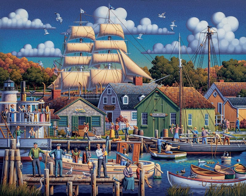 Dowdle Jigsaw Puzzle - Mystic Seaport - 500 Piece - Image 2