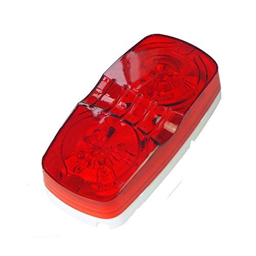 NEW SUN 5 Pcs Trailer RV Marker LED Light, Bullseye/Tiger Eye/Double Bubble Clearance Light,10 Red LEDs, 12V 4x2 Rectangular LED Side Marker Light Indicators Surface Mount, Camper, Trucks, Rvs - Image 3