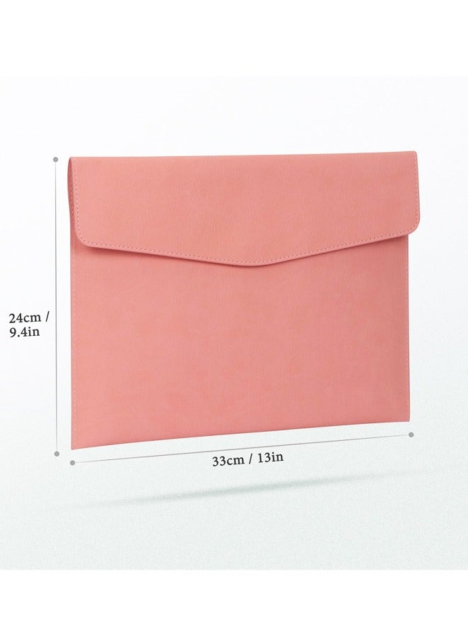 2 PCS File Folder, PU Leather A4 Document Holder File Organizer with Magnetic Snap Closure for Home School Office Stationery - Image 2