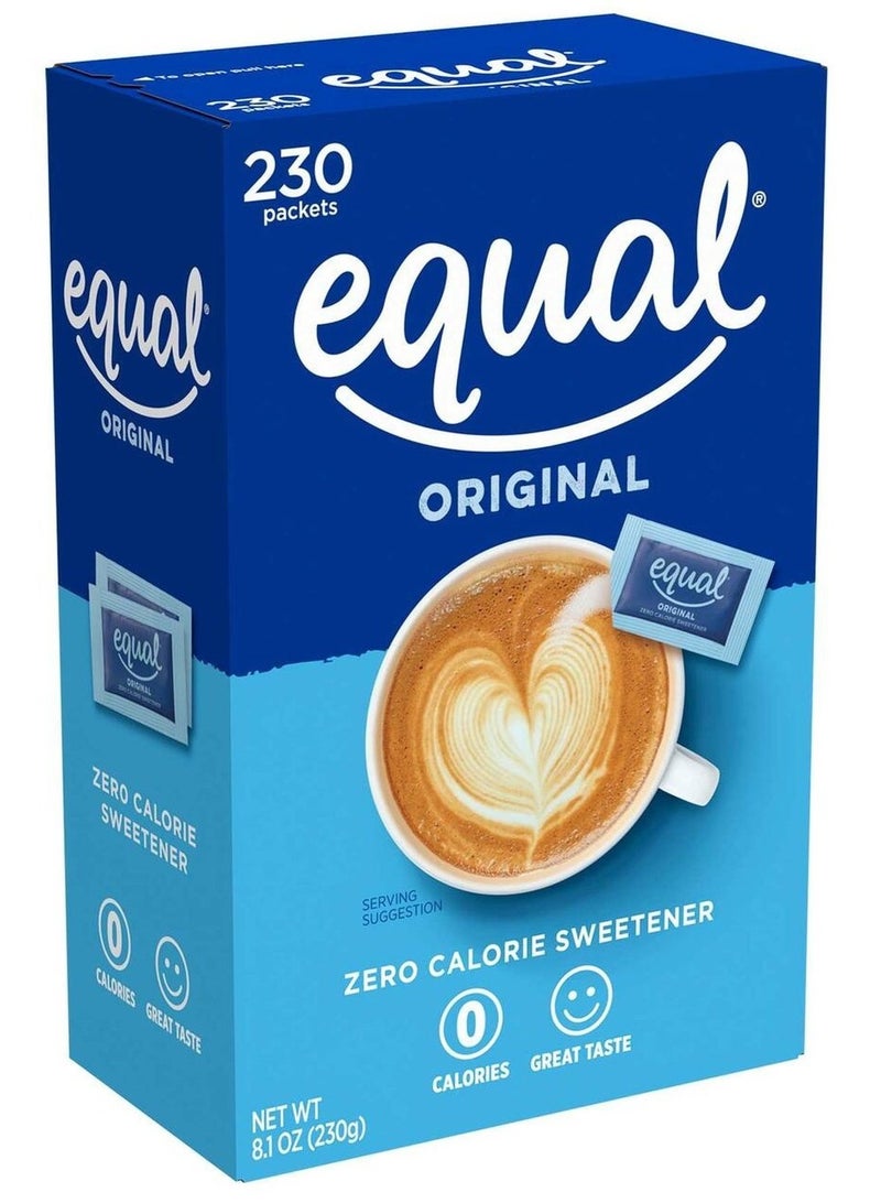 Equal Original Zero Calorie Sweetener Sugar Substitute Zero Calorie Sugar Alternative Sweetener Packets Sugar Alternative 230 Sachets 230 G - Image 1