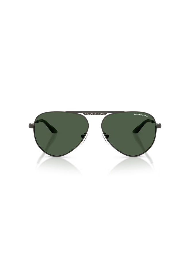 Armani Exchange Full Rim Unisex Pilot Sunglasses 58 0AX2060S - Image 2