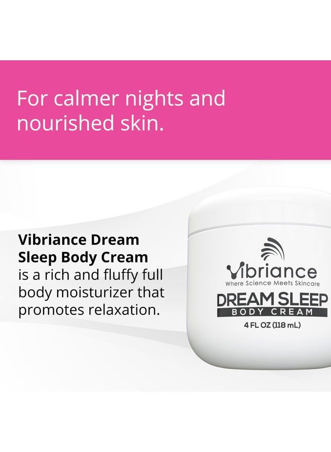 Vibriance Dream Sleep Body Cream, 4 fl oz - Fluffy Full Moisturizer for Dry Skin, Relaxation and Rejuvenation with Therapeutic Ingredients, Soothing Vanilla Aromatics - Image 2