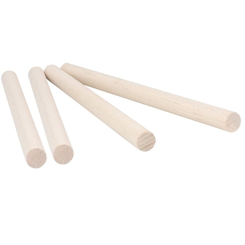 Pinehurst Crafts 34 Inch x 12 Inch Unfinished Wooden Dowel Rods Perfect for DIY Crafts Made in USA Pack of 4