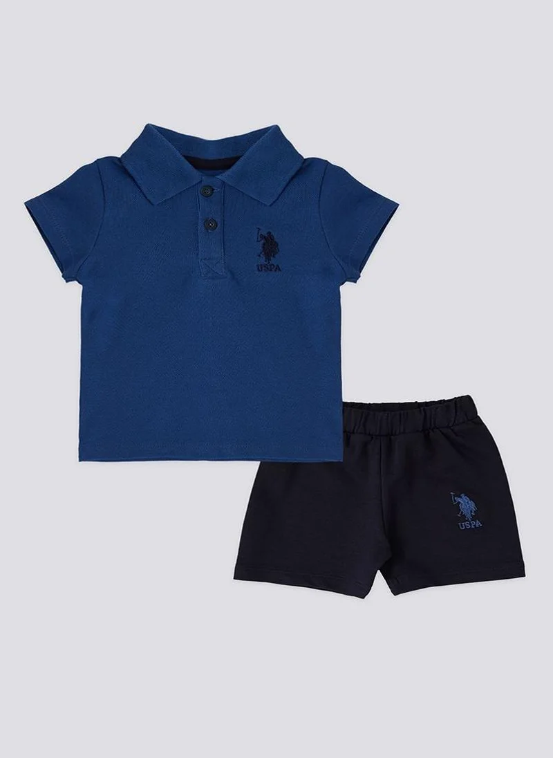 U.S. Polo Assn. U.S. Polo Assn. Collar Cobalt Baby Boys Set