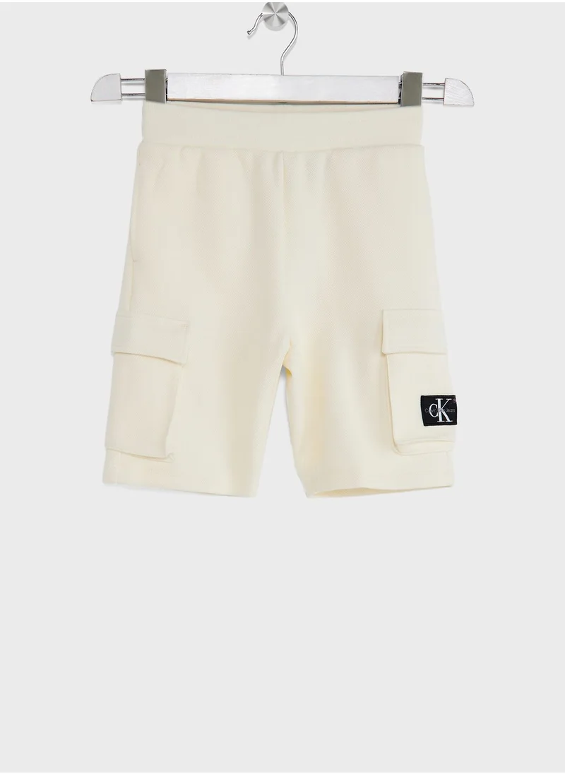 Calvin Klein Jeans Kids Logo Cargo Shorts