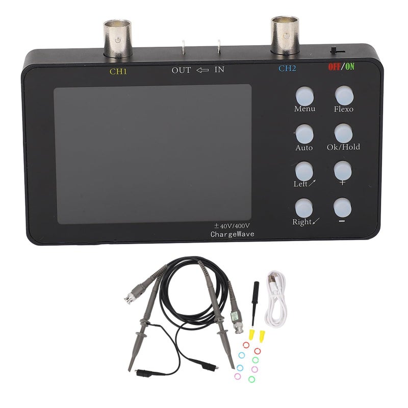 راسم الذبذبات الرقمي المحمول باليد مع شاشة LCD 5 فولت لصيانة السيارات والإلكترونيات - Image 2