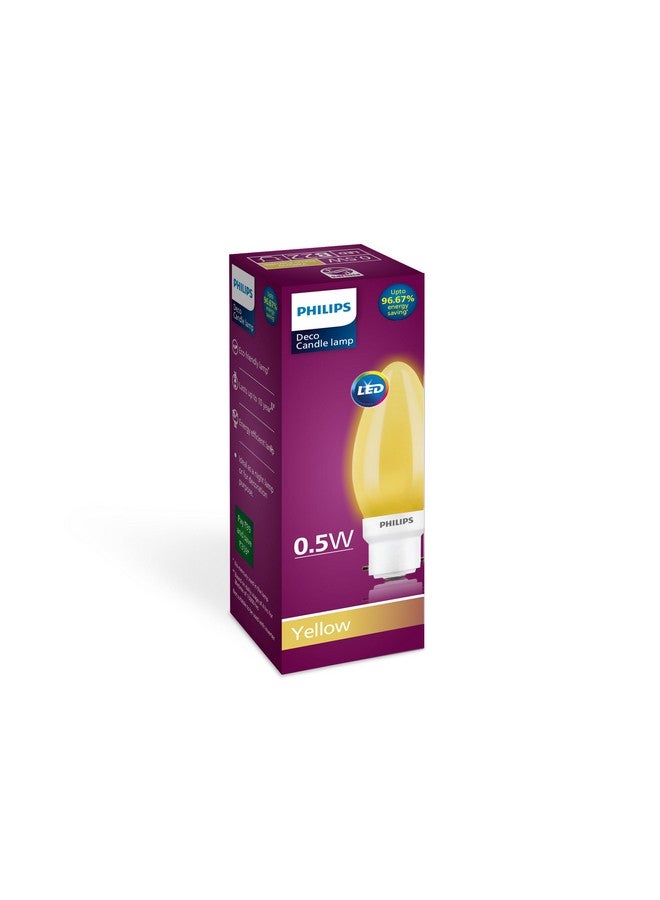 Philips LED Deco Yellow 0.5W Glass Candle (Pack of 4) - Image 4