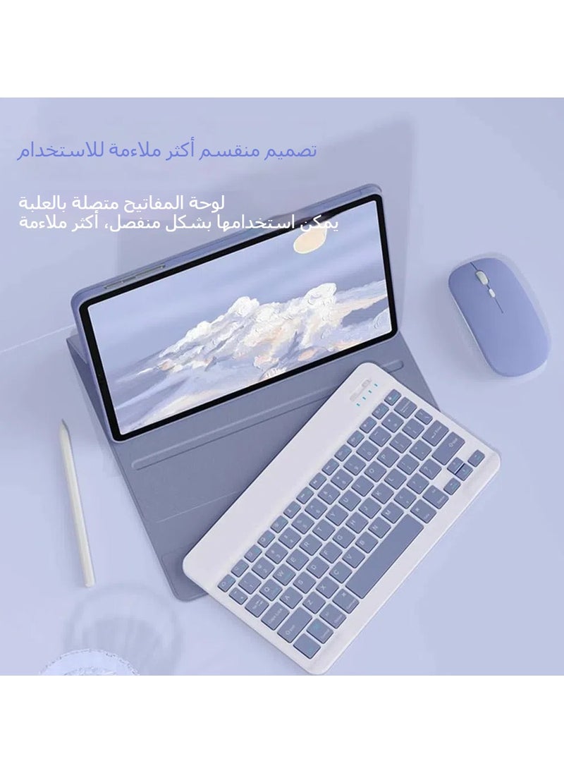 OCTOBER - Arabic and English keyboard cases are compatible with the Honor Pad X8 10.1-inch, ultra-thin protective case with a detachable wireless Bluetooth keyboard and mouse - Image 1