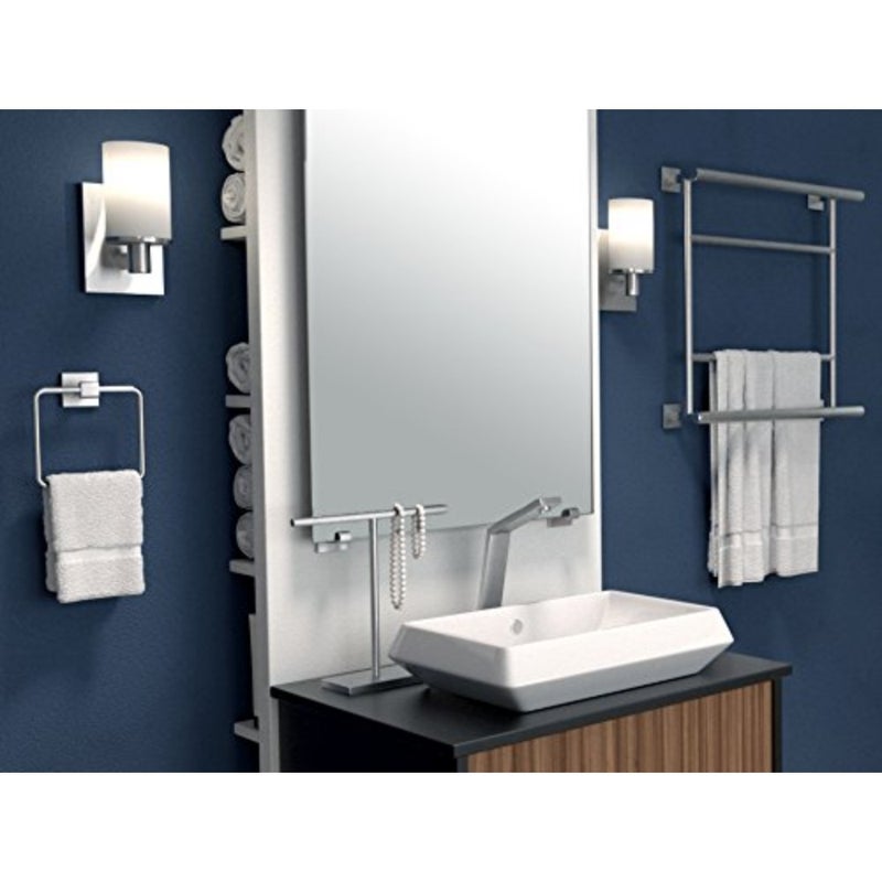 1444C, Modern Rectangle Base Freestanding Countertop Towel Holder, / 10.50"W x 11.13"H T-Shape Style Countertop Hand Towel Holder for Bathroom, Kitchen/Fingertip Towel Rack - Image 3