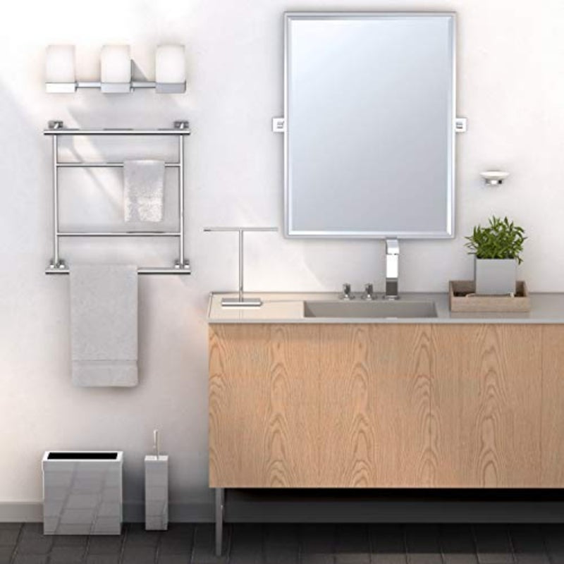 1444C, Modern Rectangle Base Freestanding Countertop Towel Holder, / 10.50"W x 11.13"H T-Shape Style Countertop Hand Towel Holder for Bathroom, Kitchen/Fingertip Towel Rack - Image 4