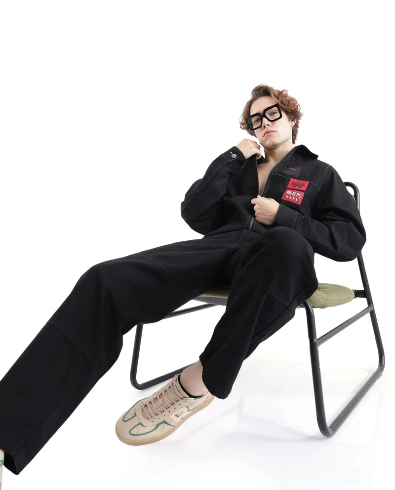 Rare Rabbit Men's Label Detailed Zipper Jacket