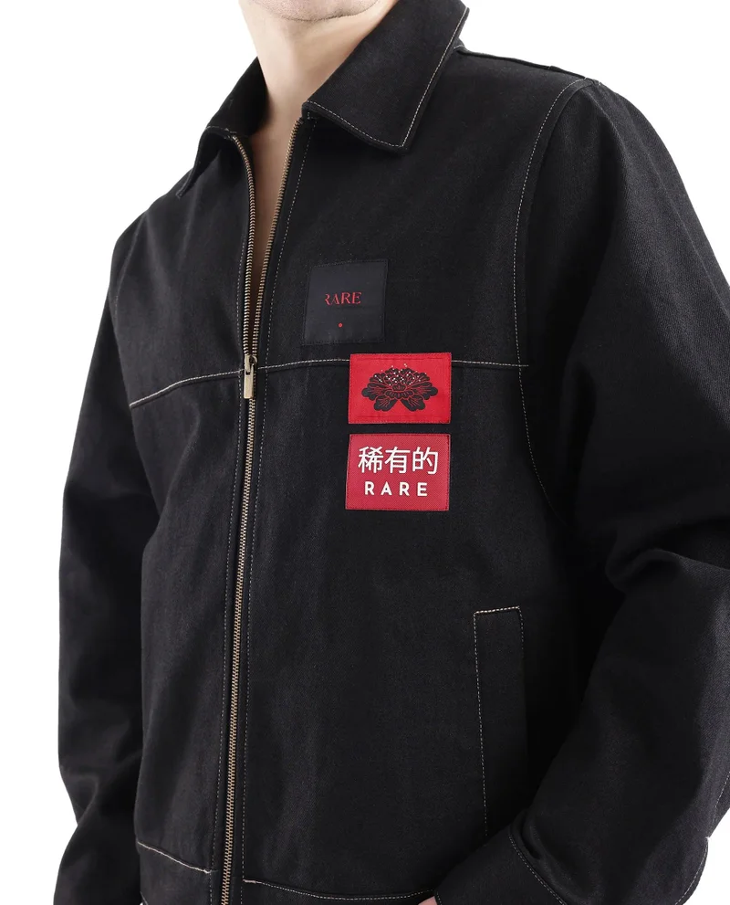Rare Rabbit Men's Label Detailed Zipper Jacket