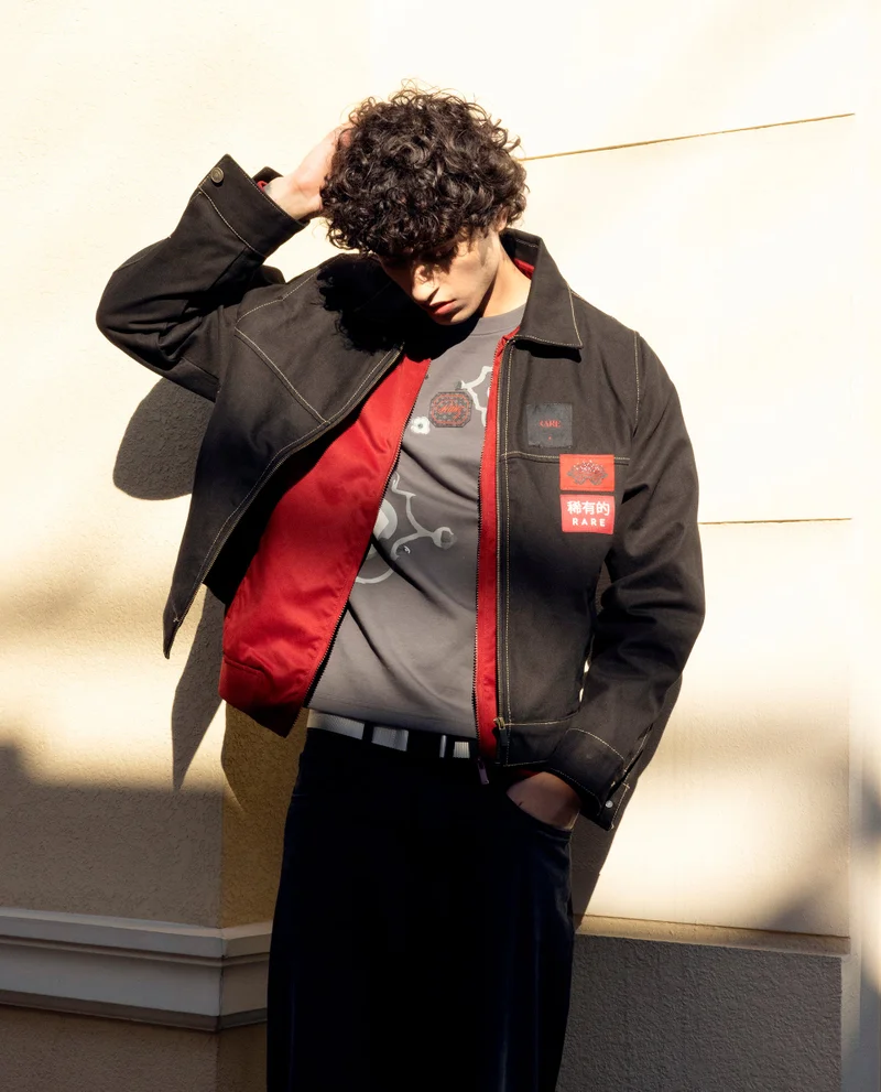 Rare Rabbit Men's Label Detailed Zipper Jacket